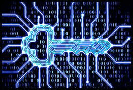 abstract image of a key on binary code
