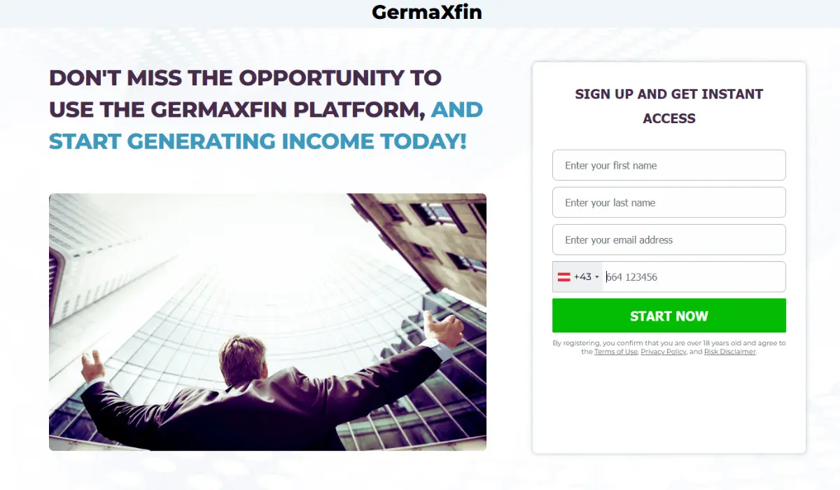 GermaXfin Trading System Home Page