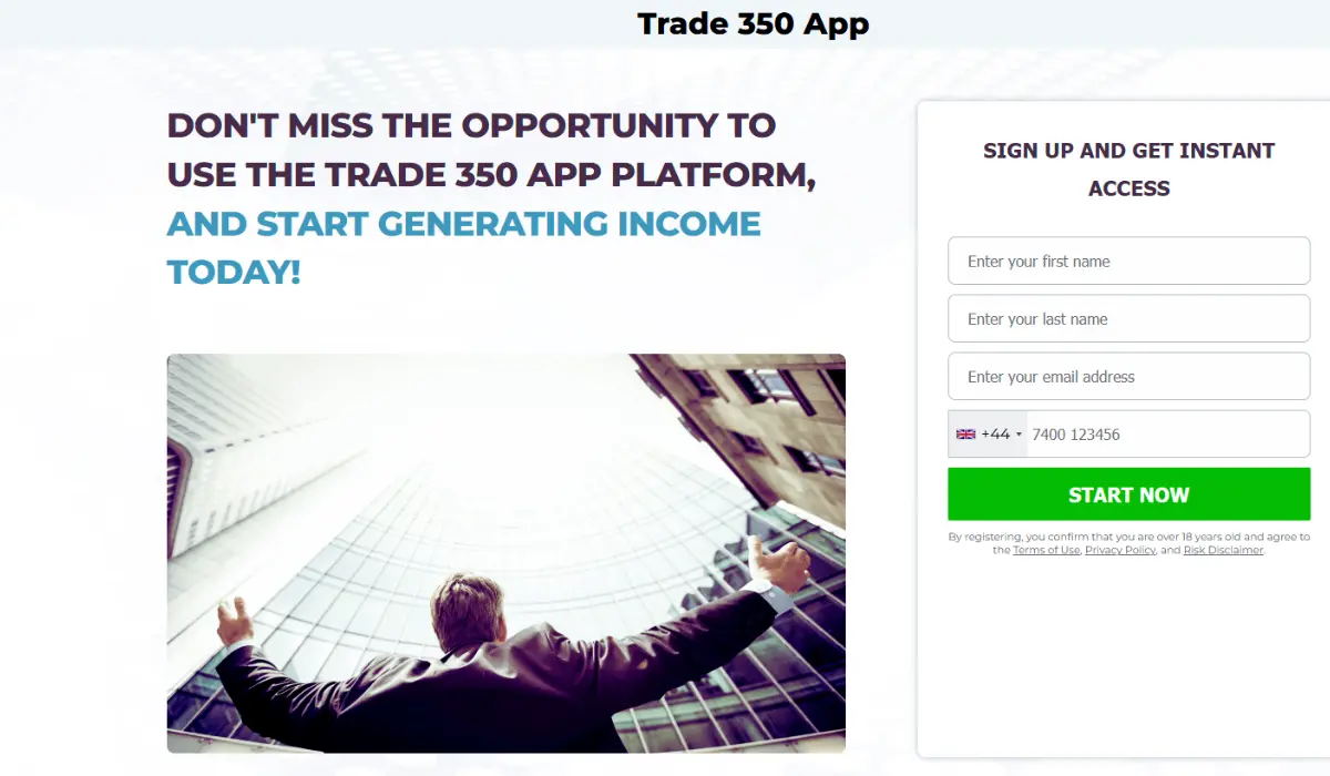 Trade 350 App Official Website